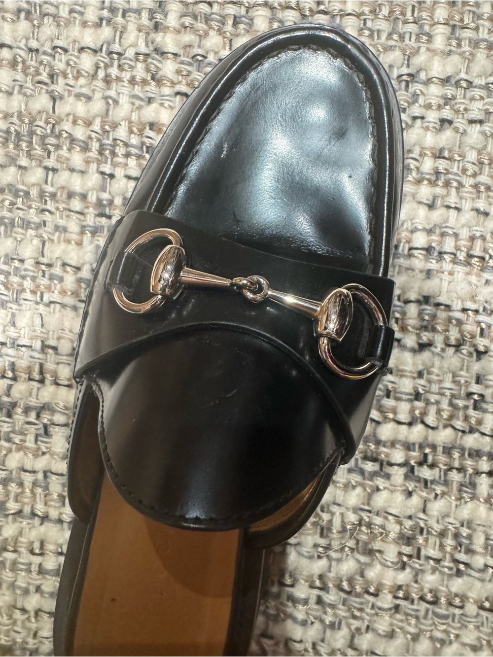 Gucci Black Leather Horsebit Mule Clogs - Picture 6 of 8
